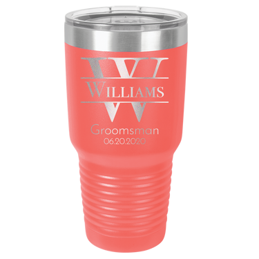 Personalized Groomsmen Tumbler - Custom Engraved Gift for Best Man and Groomsman
